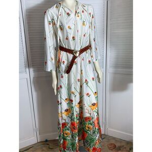 Vintage‎ Floral Pullover Dress Robe LOUNGEES Nightgown